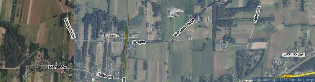 Zdjęcie satelitarne Skrajna ul.